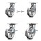 Service Caster 8 Inch V Groove Semi Steel Swivel Caster Swivel Locks 2 Brakes SCC, 2PK SCC-35S820-VGR-BSL-2-SLB-2 - alternate 1